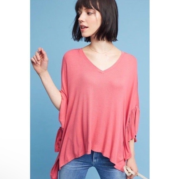 Anthropologie Akemi + Kin Capa Flutter V-neck Tunic - Picture 3 of 7